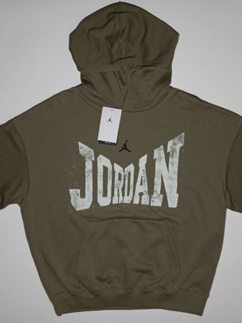 NIKE JORDAN Brooklyn Men's Collegiate Pullover Hoodie Medium Olive M HV0093-222